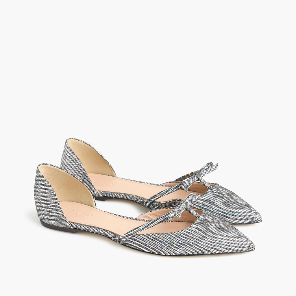 j crew flats with bow