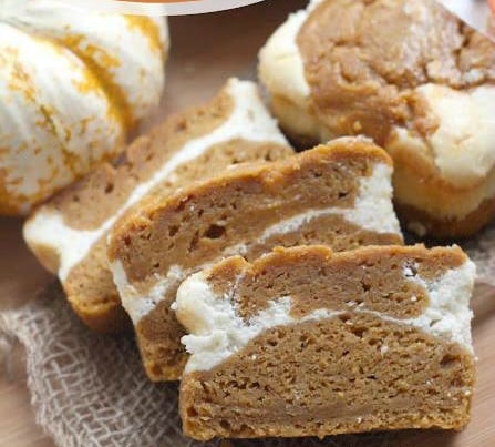 Skinny Pumpkin Cream Cheese Bread