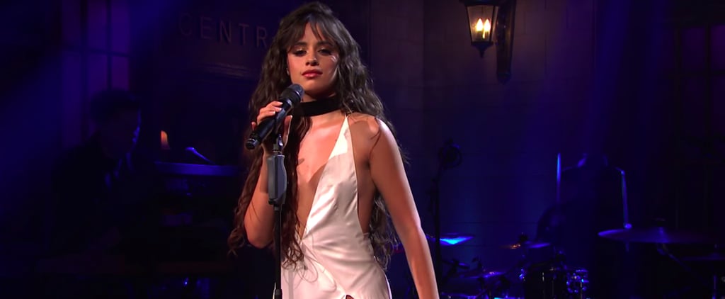 Camila Cabello Wears High-Slit Dress on Saturday Night Live