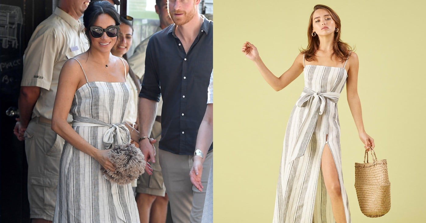 Meghan Markle Striped Reformation Dress Australia 2018 PS Fashion