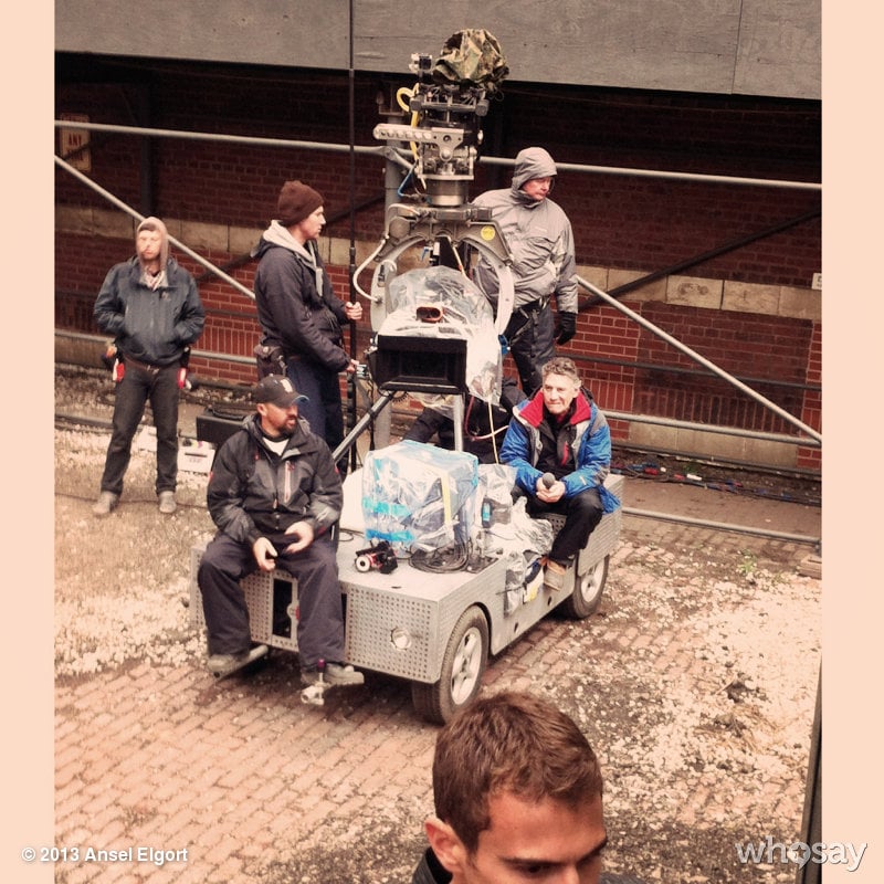 Spotted: Theo James (on the bottom right), aka Four, on the set.
Source: Ansel Elgort on WhoSay