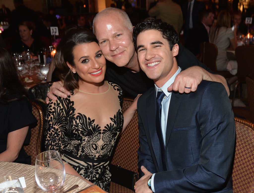 Lea Michele and Darren Criss met up with Ryan Murphy at Friday's Taste For a Cure gala in LA.
