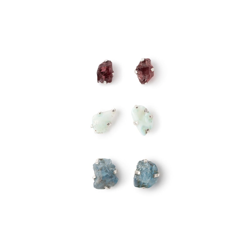 Raw Birthstone Studs