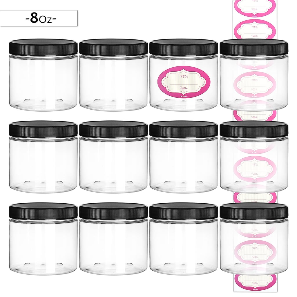 4 Ounce Empty Clear Plastic Slime Jars