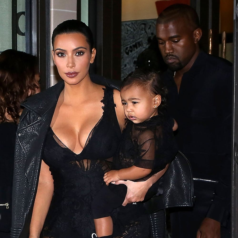 Kim Kardashian and North West at the Givenchy Show | POPSUGAR Celebrity
