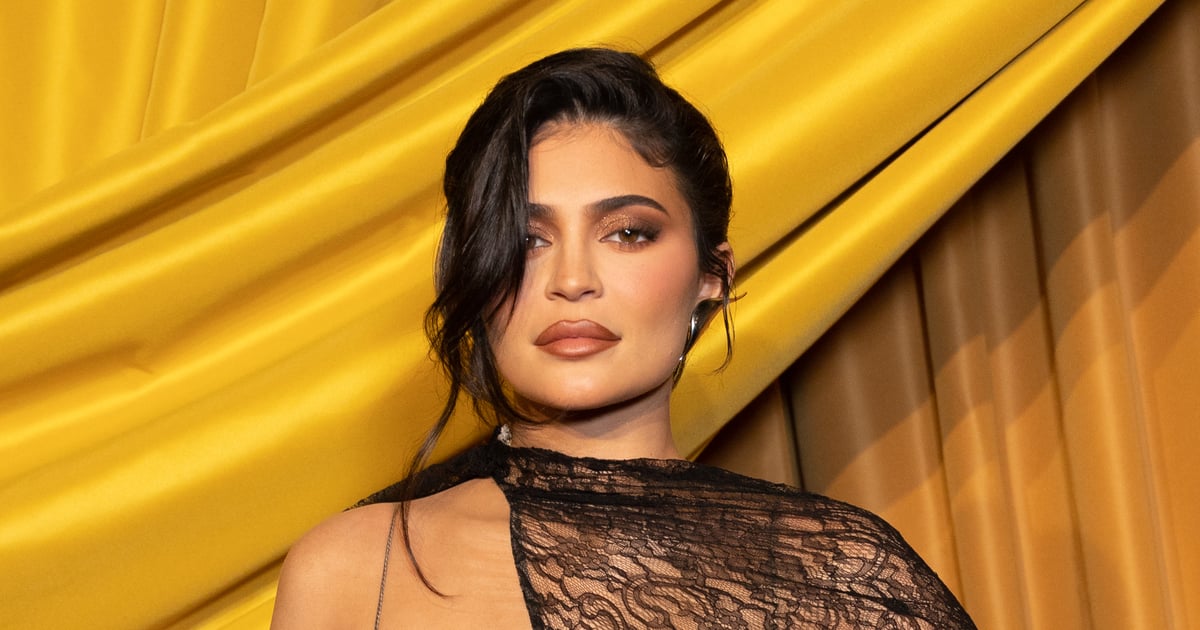 Kylie Jenner Hangs Poolside Wearing Chic Black Thongkini