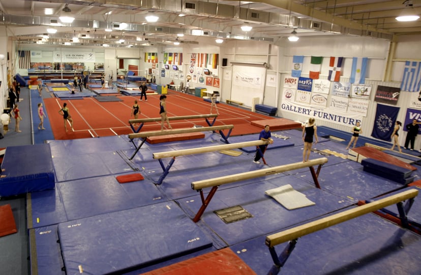 HUNTSVILLE, TX - JANUARY 26:  Gymnast workout with their personal coaches during a morning workout session at Karolyi Ranch, which was named an Official USOC Training Site and also Hilton announcing their partership with USOC on January 26, 2011 in Huntsv