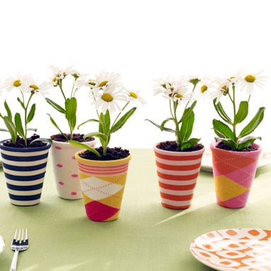 Use Socks to Decorate Planters