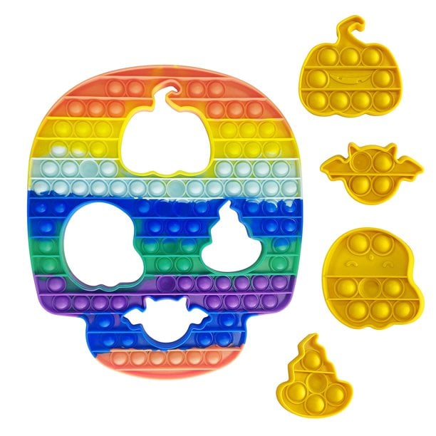 ZIMFANQI Jumbo Halloween Skull Pop-It Fidget Toy​
