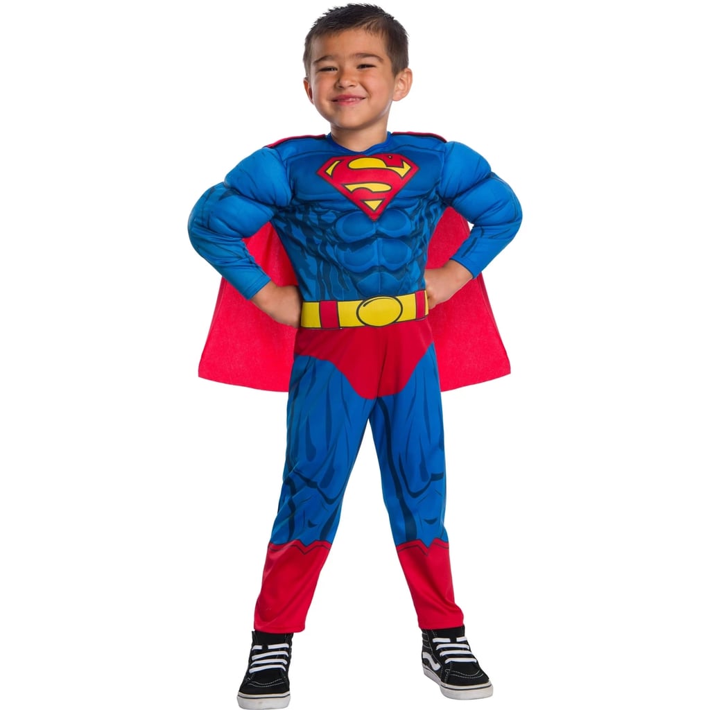 Toddler Boys' Justice League Superman Muscle Deluxe Halloween Costume ...
