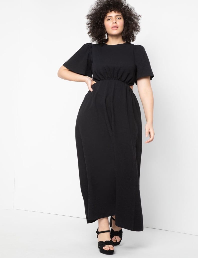 Eloquii Flare Sleeve Dress With Cutouts