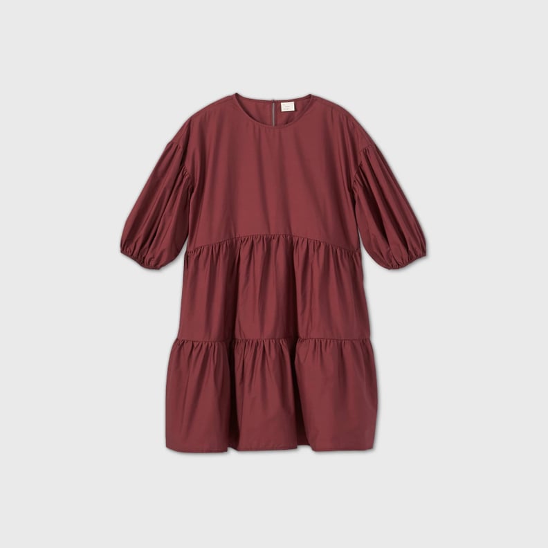 Puff Short Sleeve Tiered Dress