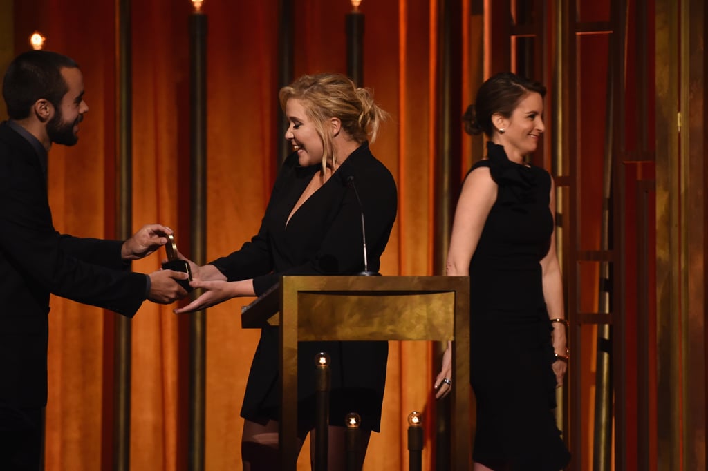 Tina Fey and Amy Schumer Kissing at Peabody Awards