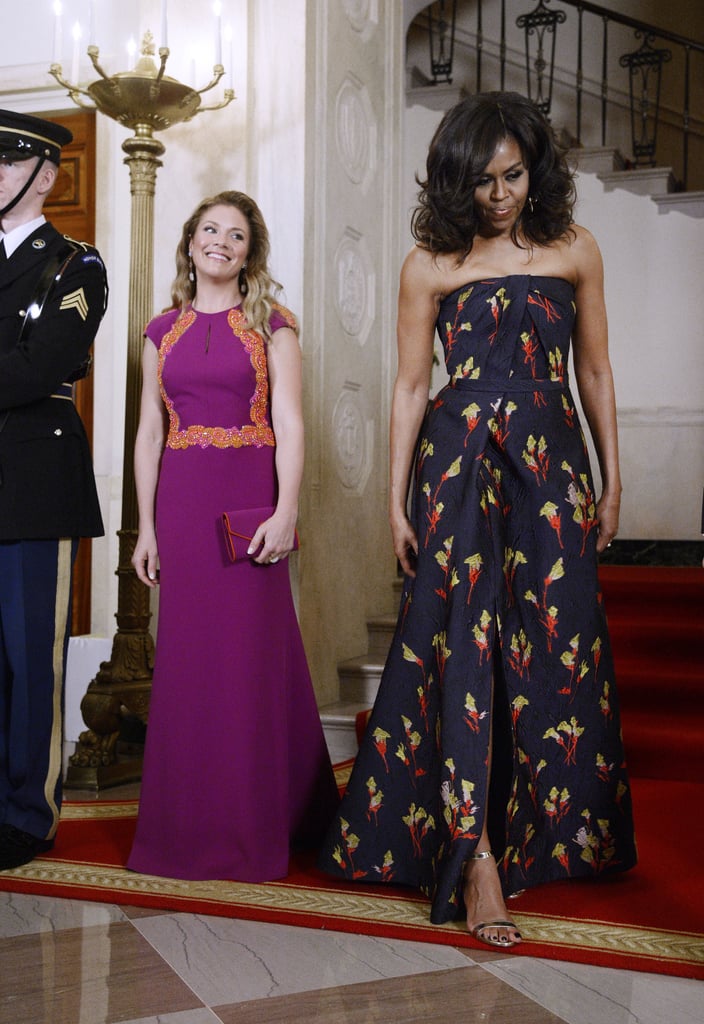 Wearing Jason Wu at the Canada state dinner in 2016.