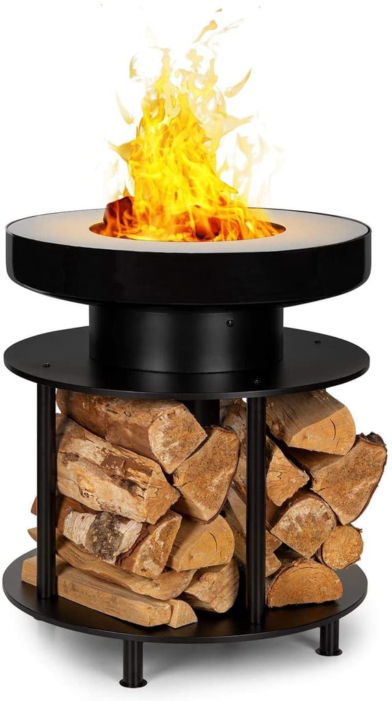 blumfeldt Wood Stock 2-in-1 Ring of Fire Bowl & BBQ Grill