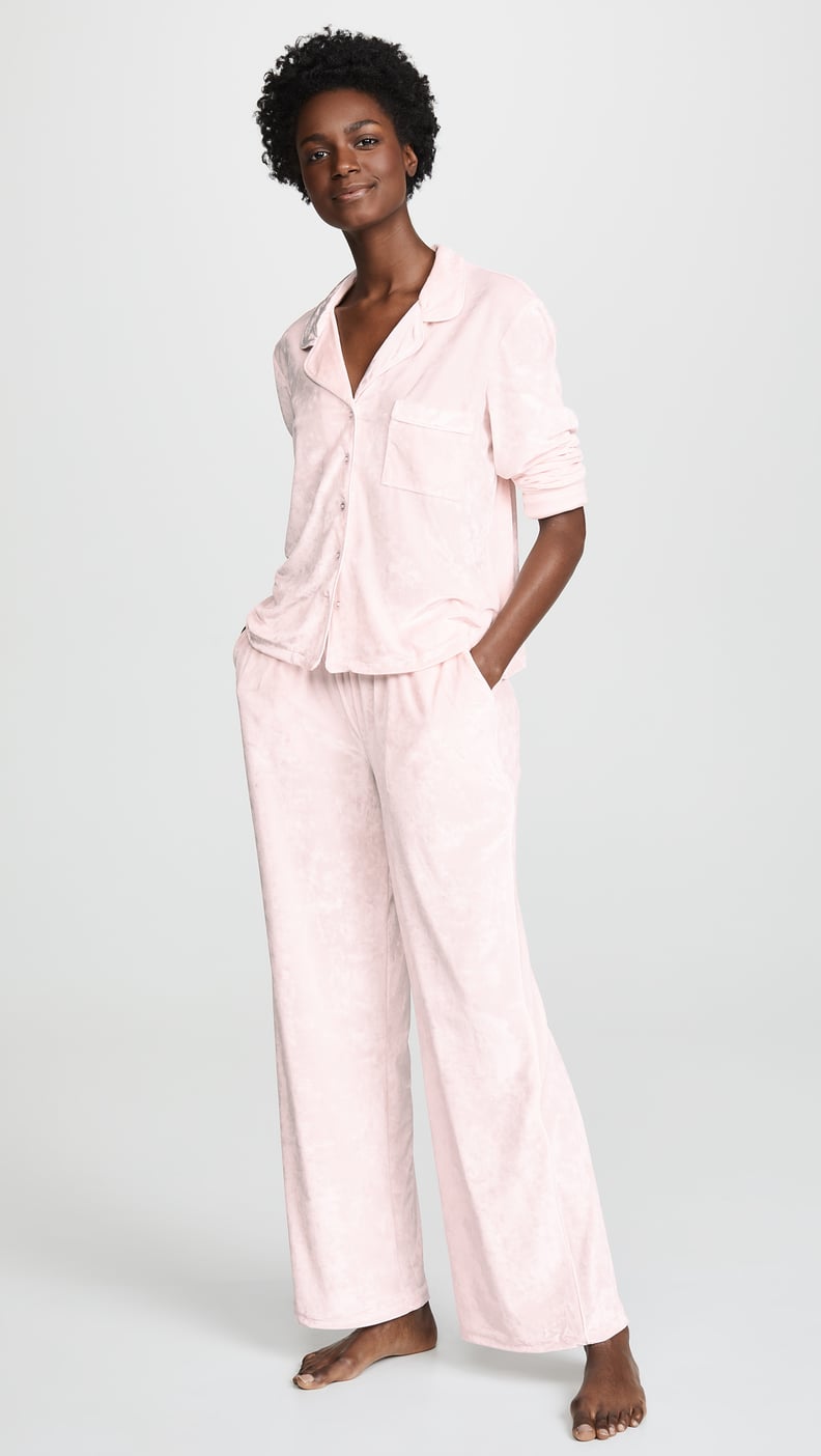 Women's Crushed Velvet Pyjama Set, Comfortable Ladies PJ – OLIVIA