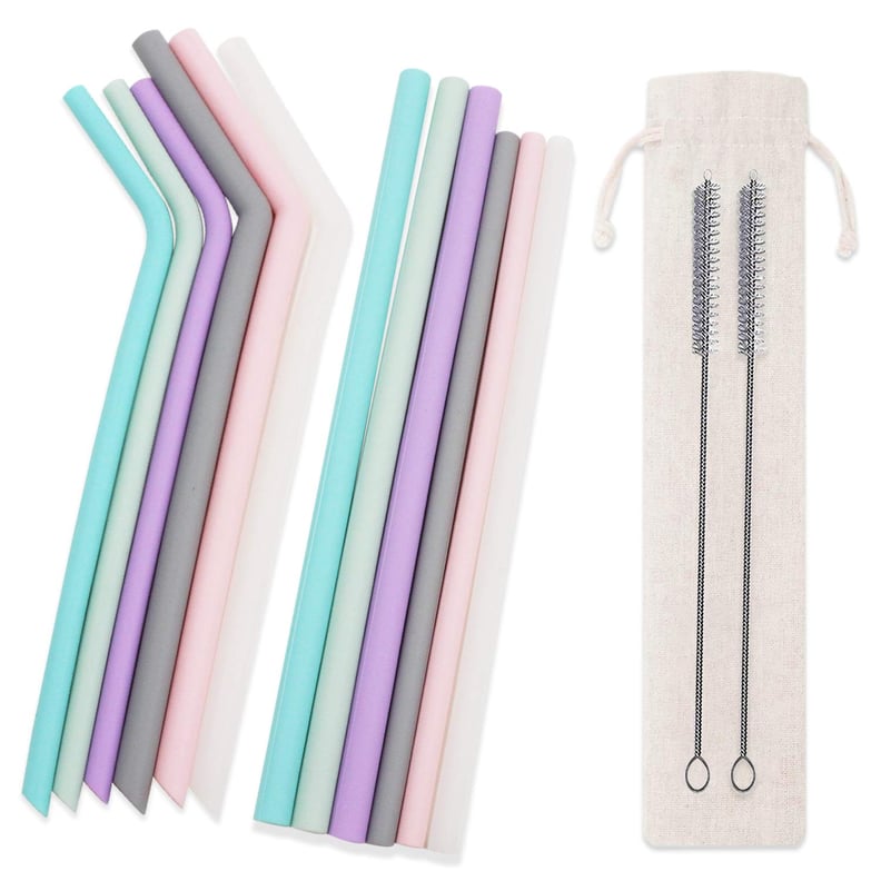 Estefanlo Reusable Silicone Straws Set