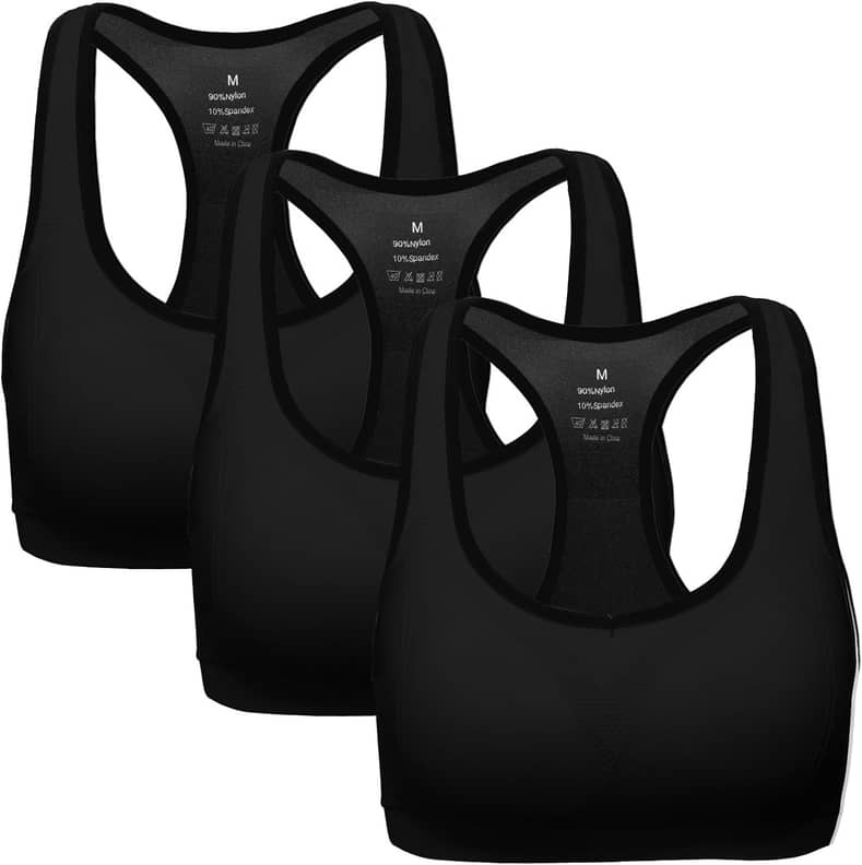 Dtydtpe 2024 Clearance Sales, Bras for Women, Women Casual Large Size  Sports Yoga Fitness Sports Back Underwear Bra Black