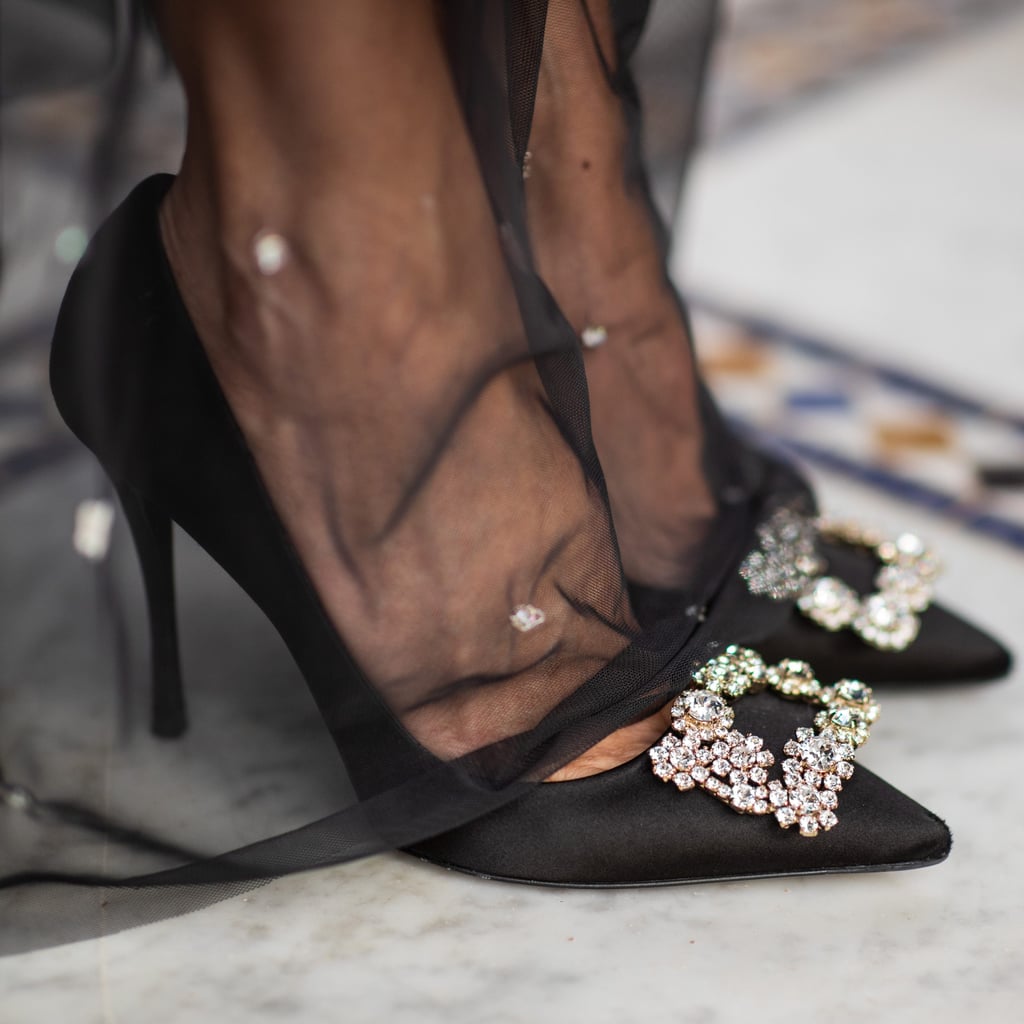 fancy black heels