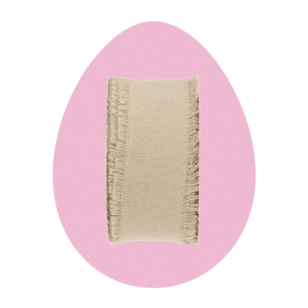 Natural Fabric Frayed Edge Ribbon
