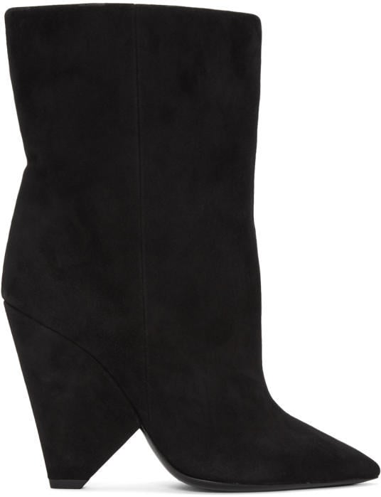 Rosie's Saint Laurent Black Suede Niki Boots