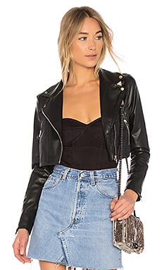 By the Way Faux Leather Cropped Jacket