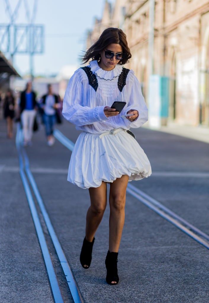 A Victorian-Inspired Outfit Is Made Modern With Chic Sunglasses and Booties