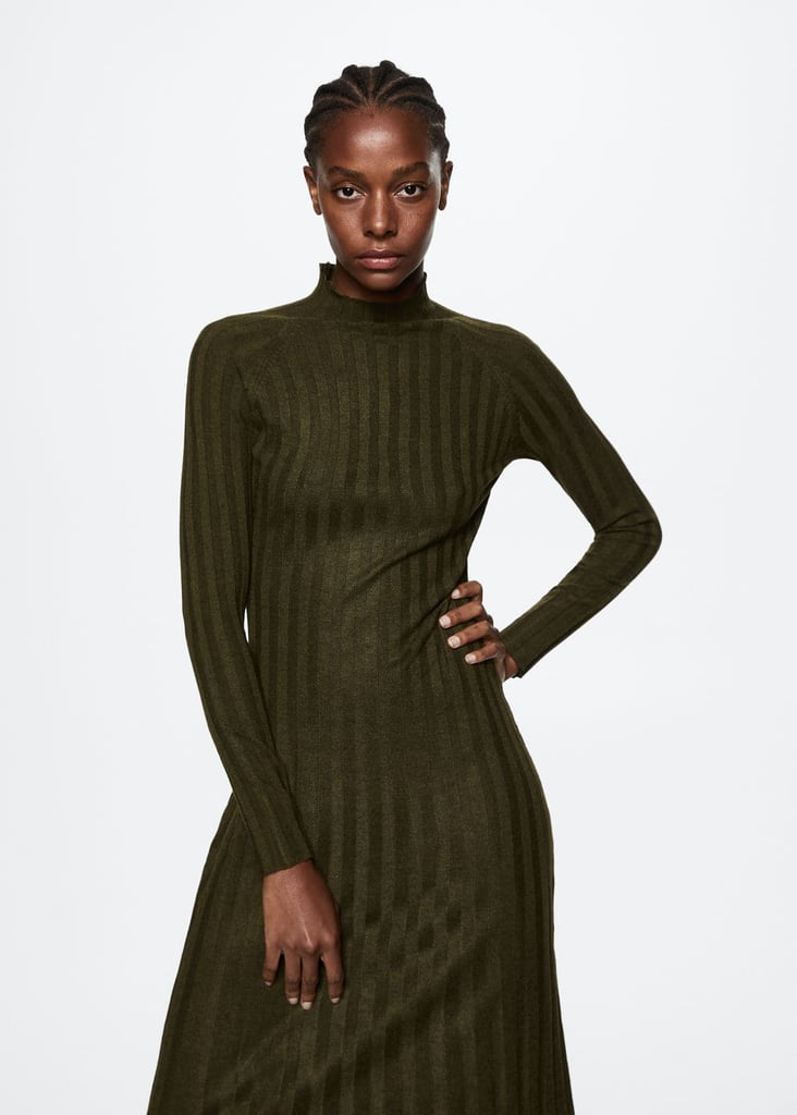 Mango Knitted Perkins Neck Dress