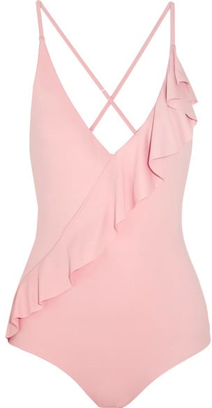 Follow the millennial pink trend in this Marysia Swim Palisades Ruffle-Trimmed Swimsuit ($350).