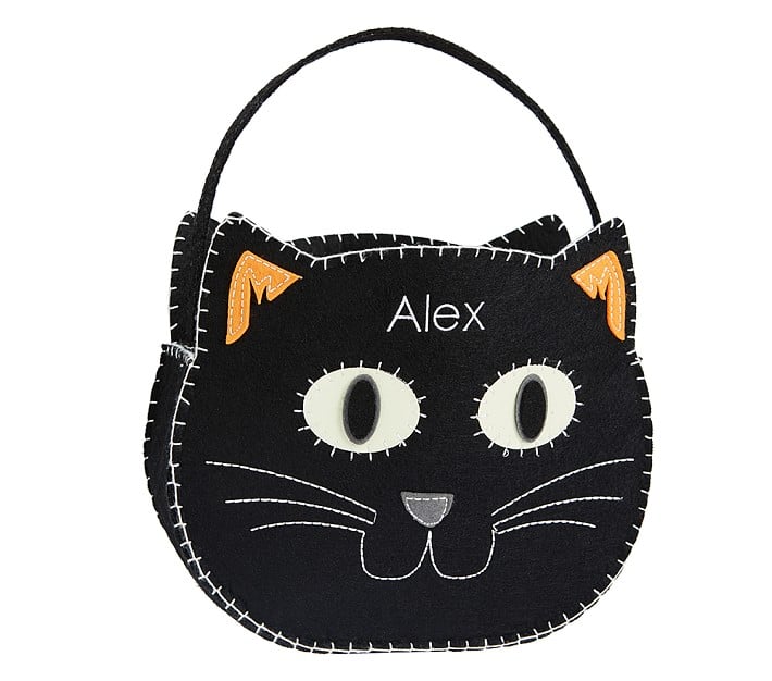 Glow in the Dark Kitty Glitter Felt Treat Bag