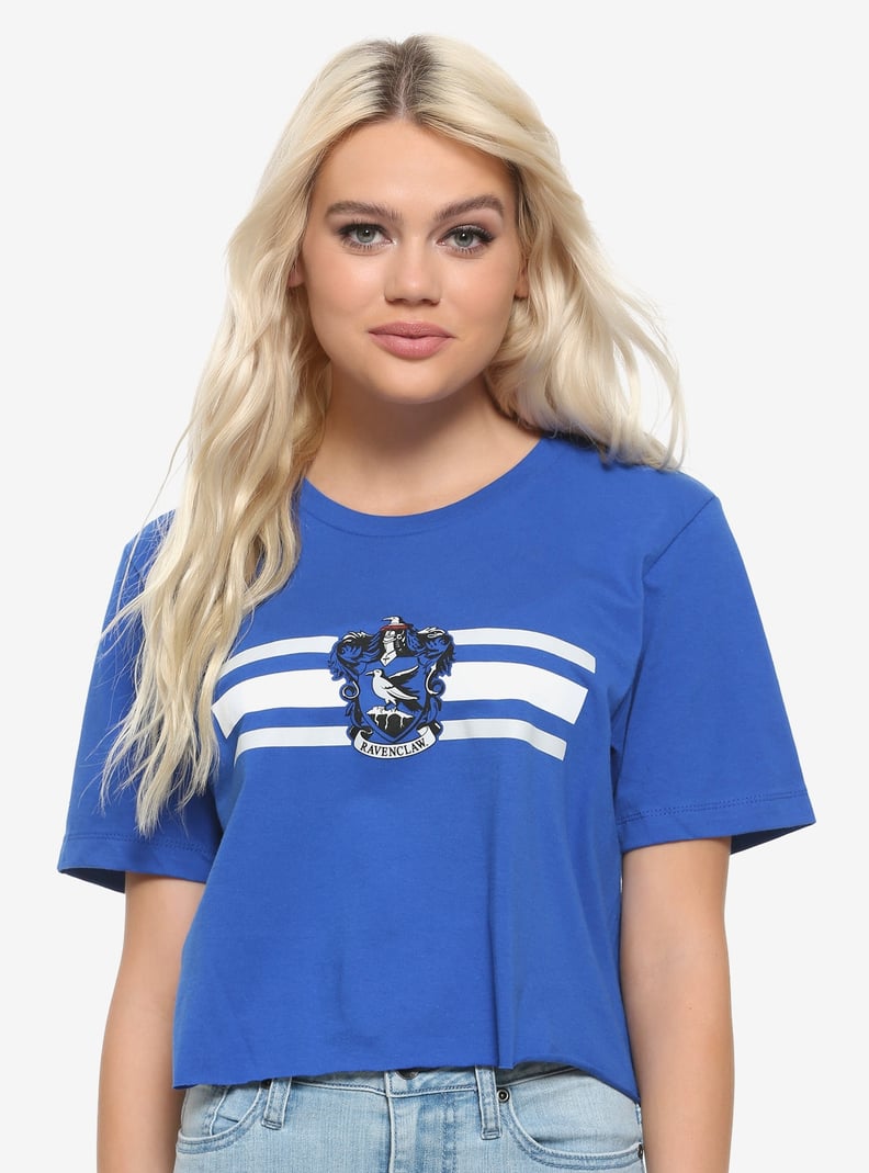 Harry Potter Ravenclaw Stripes Girls Crop T-Shirt