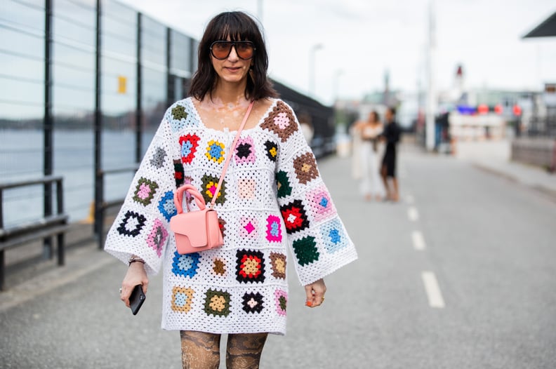 Make a Memorable Entrance in a Floral-Printed Crochet Mini