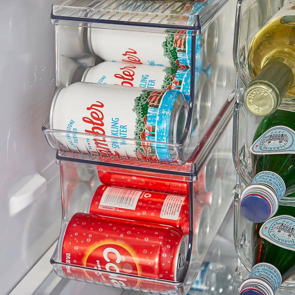 iDesign Linus Fridge Bins Soda Can Organiser With Shelf