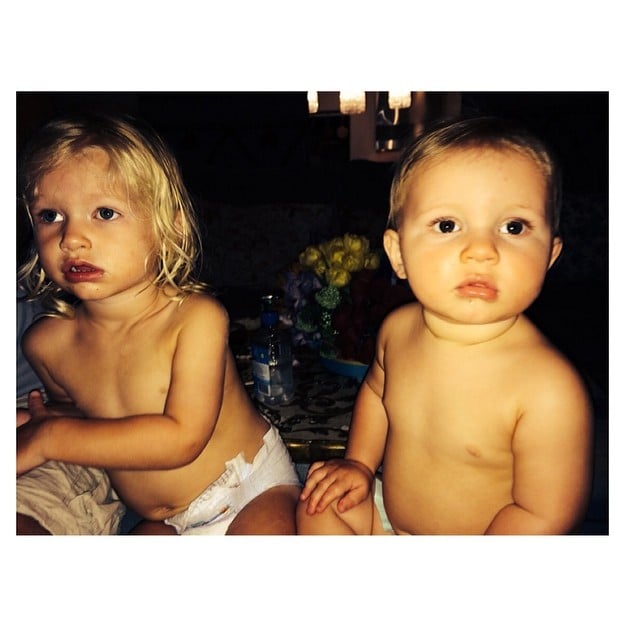 Maxwell and Ace Johnson posed as "diaper buddies."
Source: Instagram user jessicasimpson