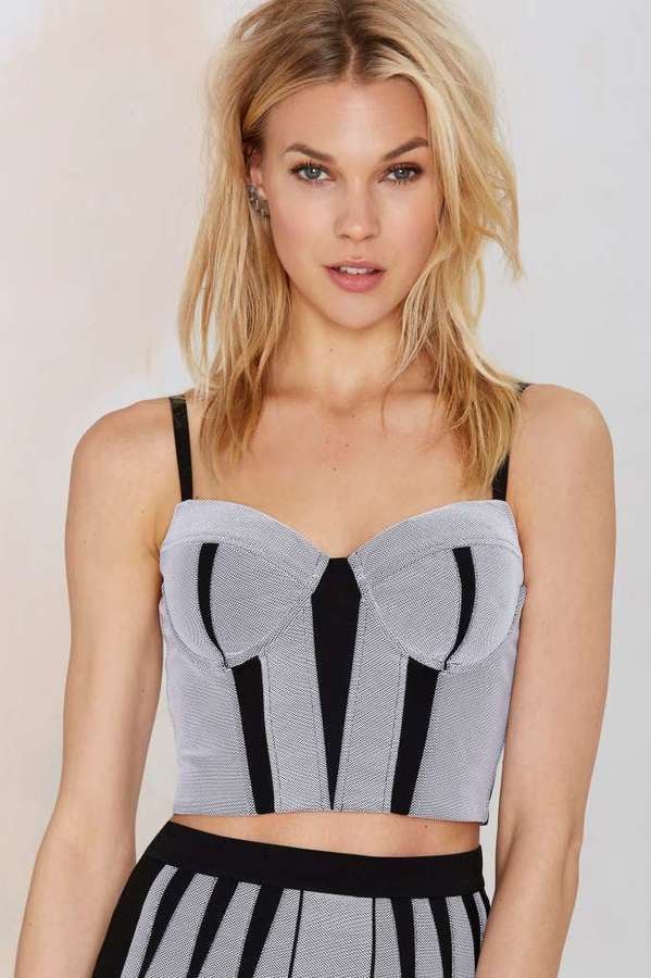 Nasty Gal Shark Deco Bustier Top ($48)