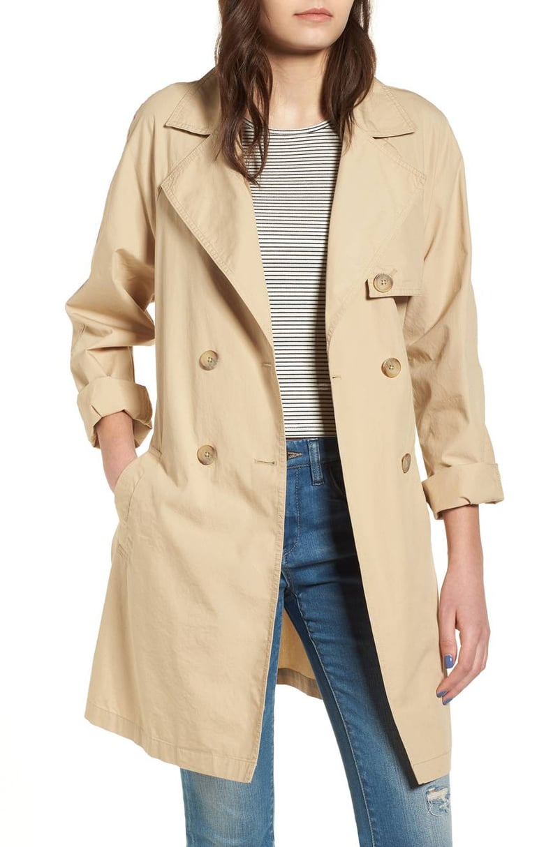 BP. Double Breasted Belted Trench Coat