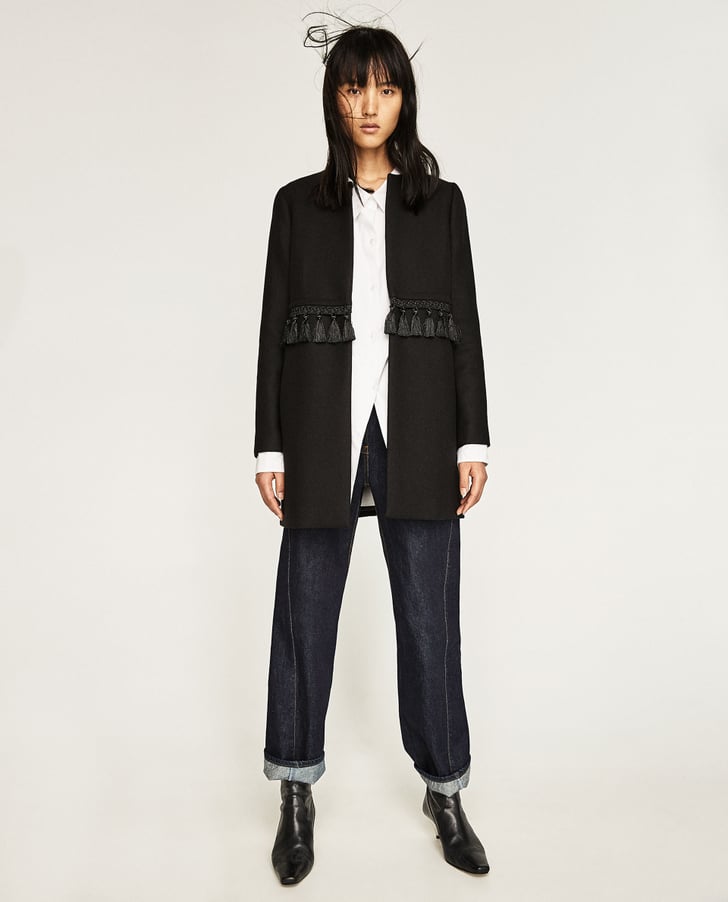 Zara Coat With Tassel Detail on the Waist (100, originally 169) Best Zara Pieces January
