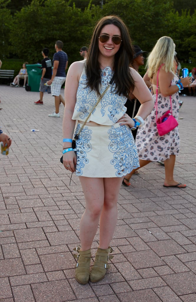 Matching sets are as hot at music festivals as they are on the red carpet, as this festivalgoer showcased.
