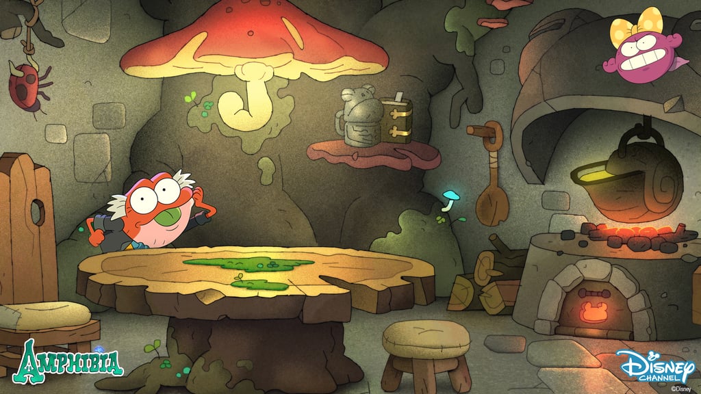 Amphibia Polly and Hop Pop Zoom Background