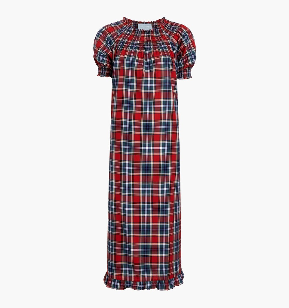 A Long Tartan Nightgown: Hill House Home The Caroline Nap Dress — Red Tartan