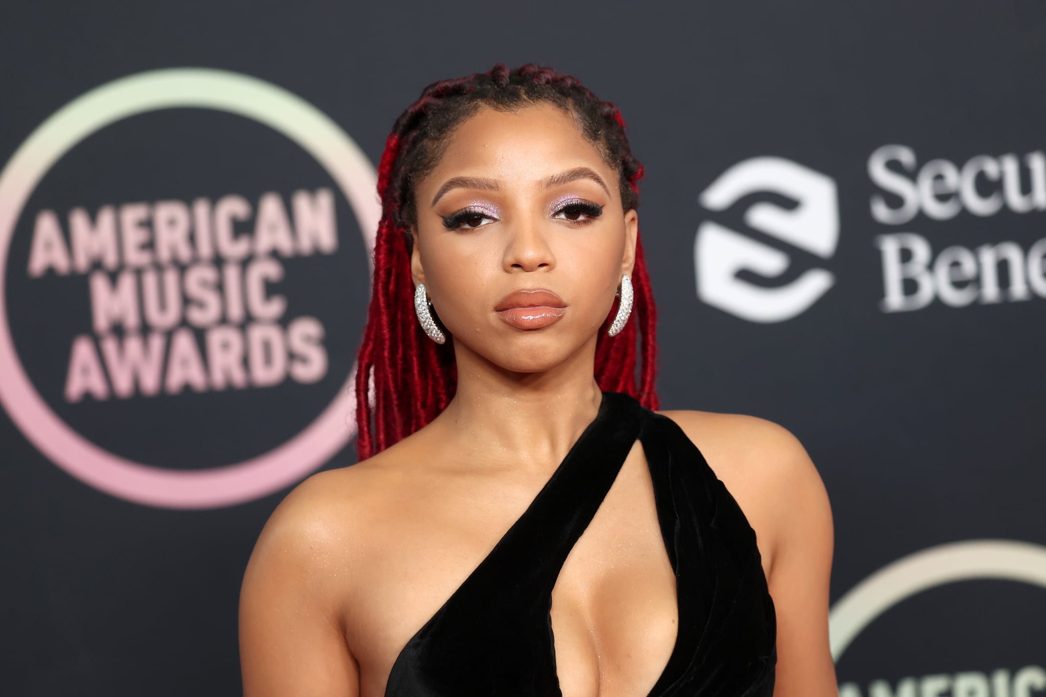 Chloe Bailey's Red Locs at the 2021 American Music Awards