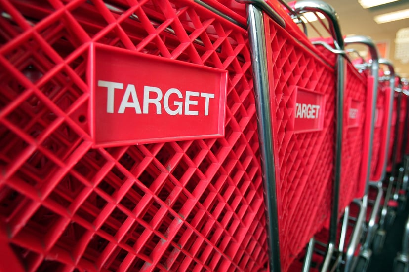 CHICAGO - MAY 23:  Shopping carts sit inside a Target store on May 23, 2007 in Chicago, Illinois. Today, Target Corp. reported an 18 per cent increase in their first-quarter profit, beating analysts' expectations.  (Photo by Scott Olson/Getty Images)