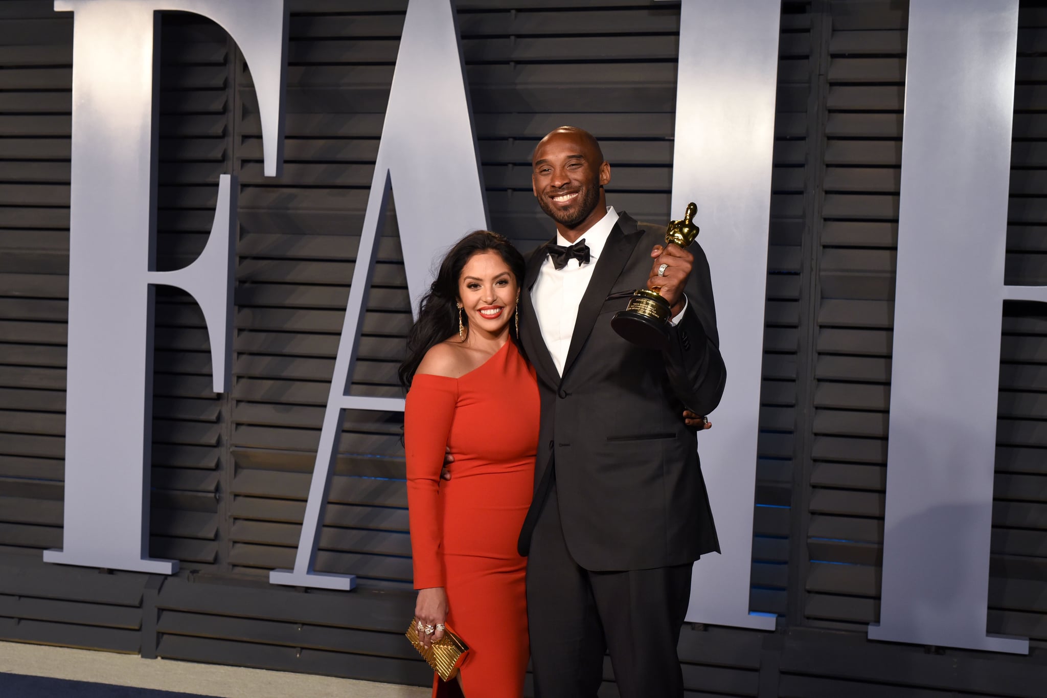 BEVERLY HILLS, CA - MARCH 4: Vanessa Bryant and Kobe Bryant attend 2018 Vanity Fair Oscar Party Hosted By Radhika Jones - Arrivals at Wallis Annenberg Centre for the Performing Arts on March 4, 2018 in Beverly Hills, CA. (Photo by Presley Ann/Patrick McMullan via Getty Images) *** Local Caption *** Vanessa Bryant;Kobe Bryant