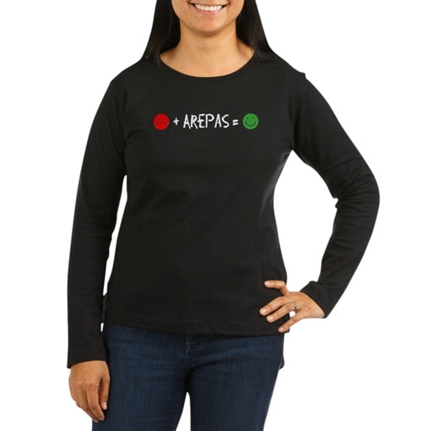 Cafe Press Arepas Equals Happy Long-Sleeve Tee