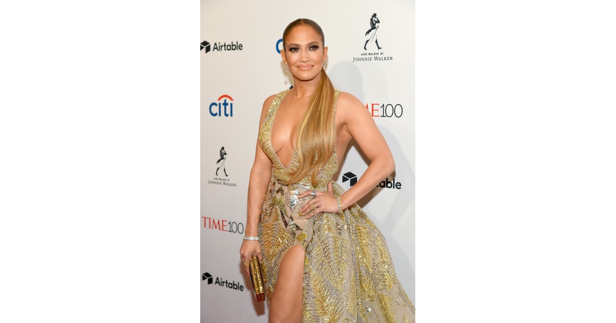 Jennifer Lopez Gold Zuhair Murad Dress at Time 100 Gala 2018 POPSUGAR