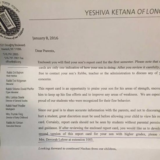School Offers to Change Grades on Report Card