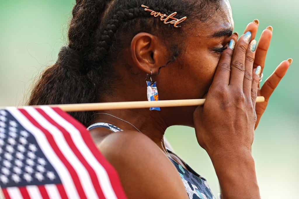 Christina Clemons Wears Doritos Earrings For Olympic Trials