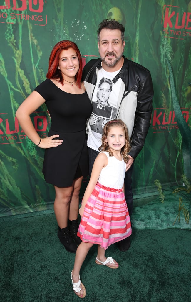 Joey Fatone With His Daughters at Kubo and the Two Strings