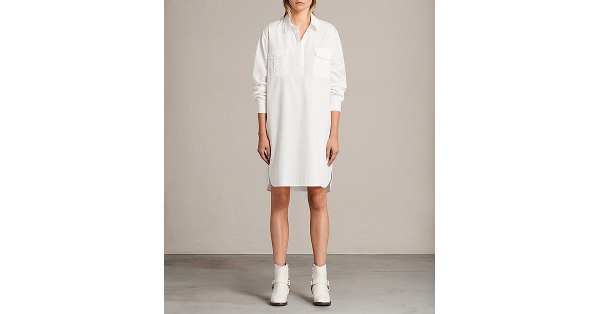 all saints white shirt dress