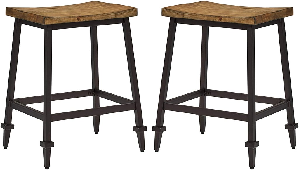 Stone & Beam Ariana Rustic Farmhouse Metal Bar Stools